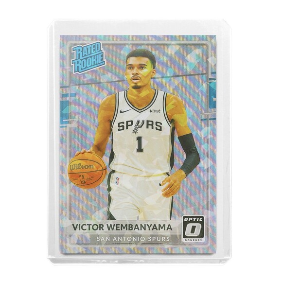 Victor Wembanyama Optic SP RC Cracked Ice Holographic Rookie Card 918 Customs - Picture 1 of 2